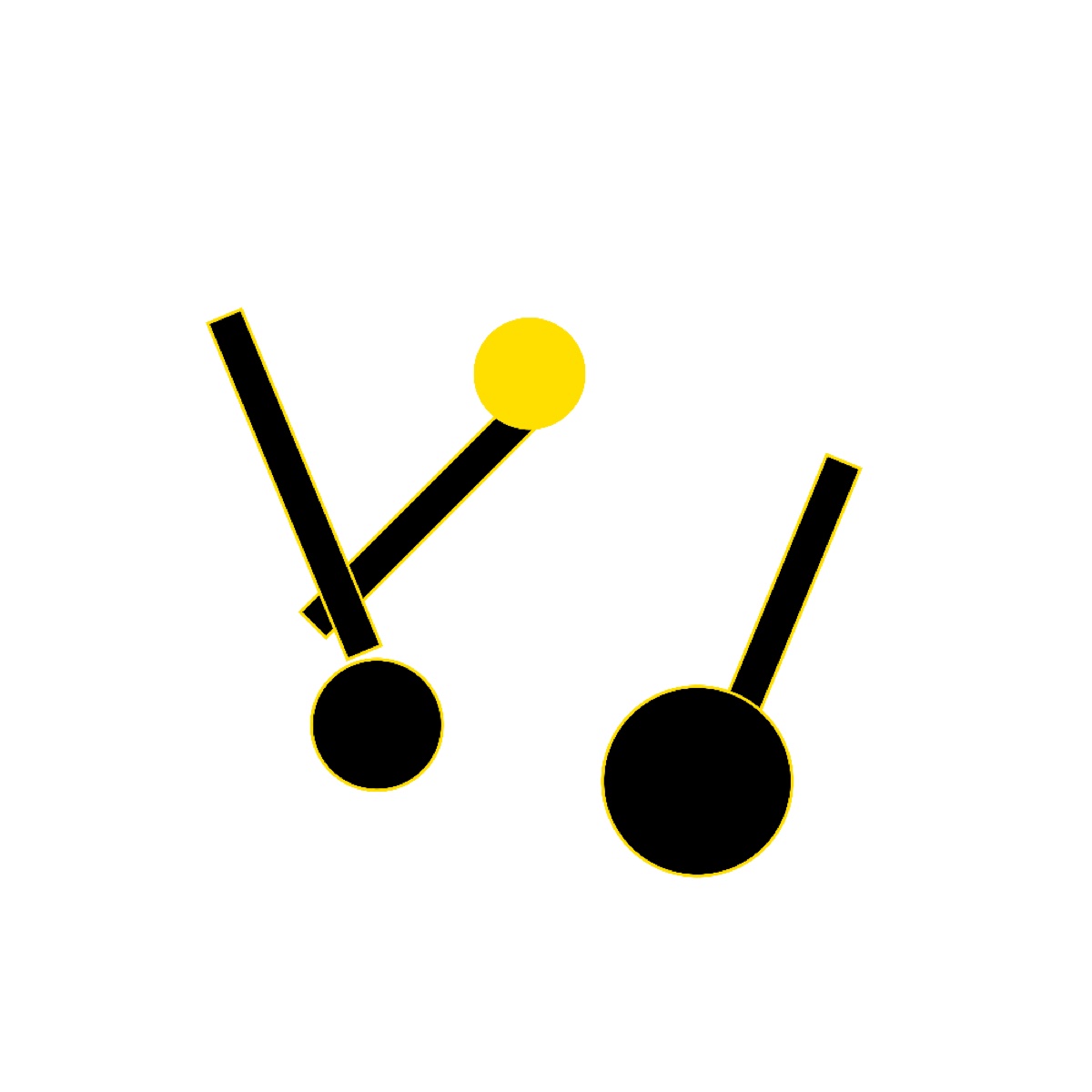 P:X generative output, black and yellow abstract linework, edition 231.